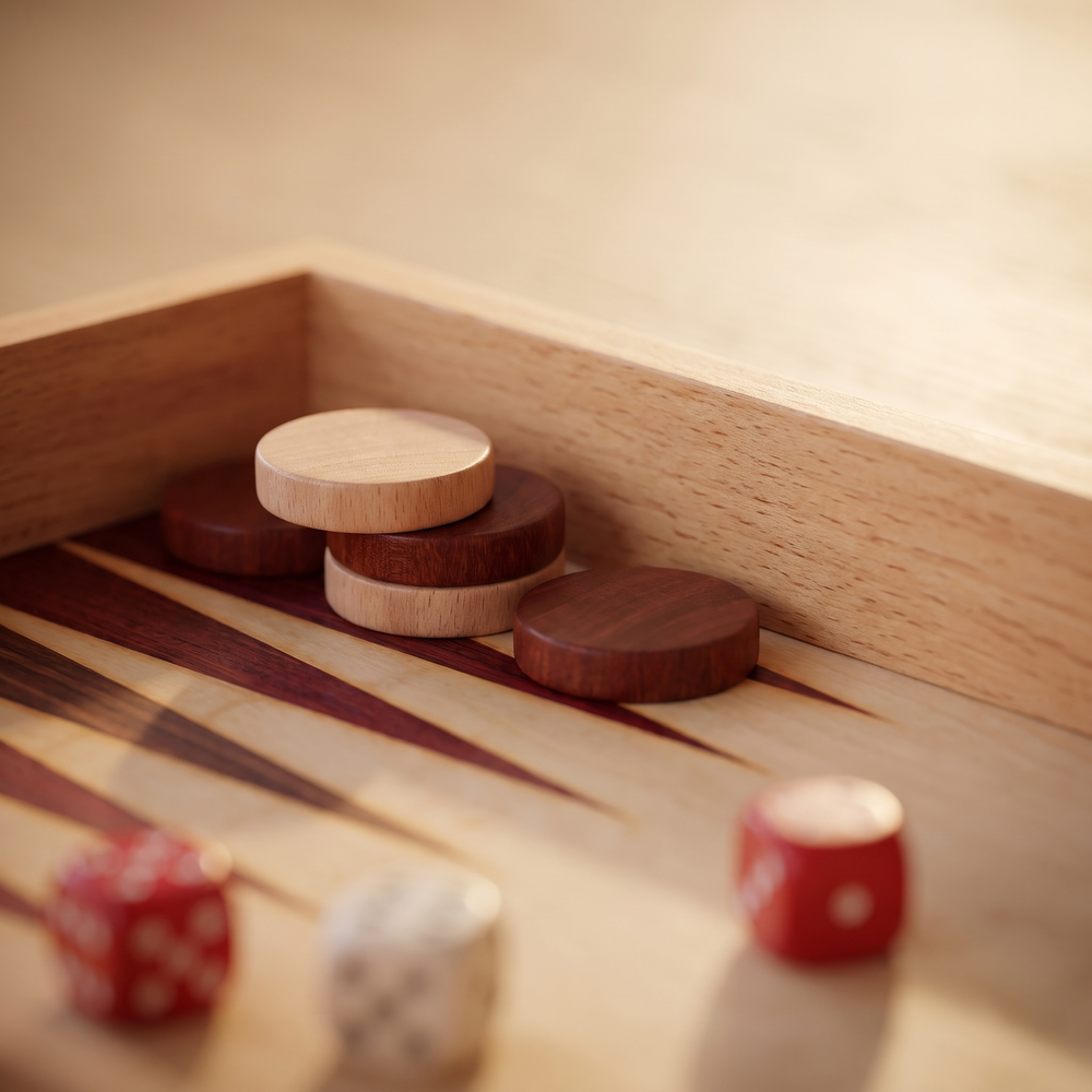 Backgammon Ankara - Coffret en bois massif — detail