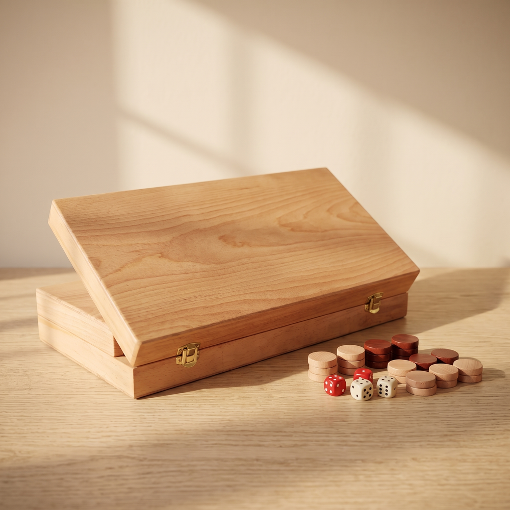 Backgammon Ankara - Coffret en bois massif — rangement