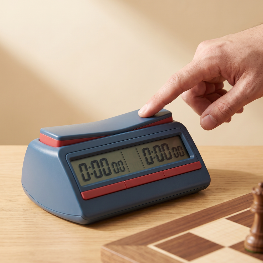 Pendule d'échecs numérique compacte, écran 103 mm — en jeu
